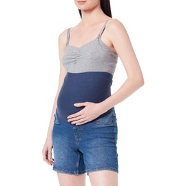 MAMALICIOUS Women's Mlamy Skinny Shorts V, Medium Blue (Medium Blue Denim), XS