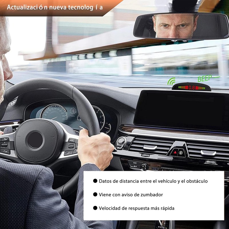 mornwell Sistema De Radar,con 4 Sensores de Reversa para Auto