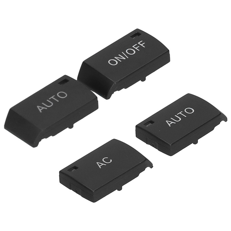 4pcs Air Conditioning Switch Covers A/C AUTO ON/OFF Plastic Black