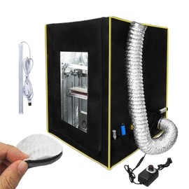 3D Printer Enclosure with 3-Layers Filter Adjustable Speed Ventilation Fan Fireproof Constant Temperature Dustproof Tent Cover Compatible with Ender 3 V2/ Pro/Ender 3 S1 / Ender 3 V2 Neo/Ender 5 S1