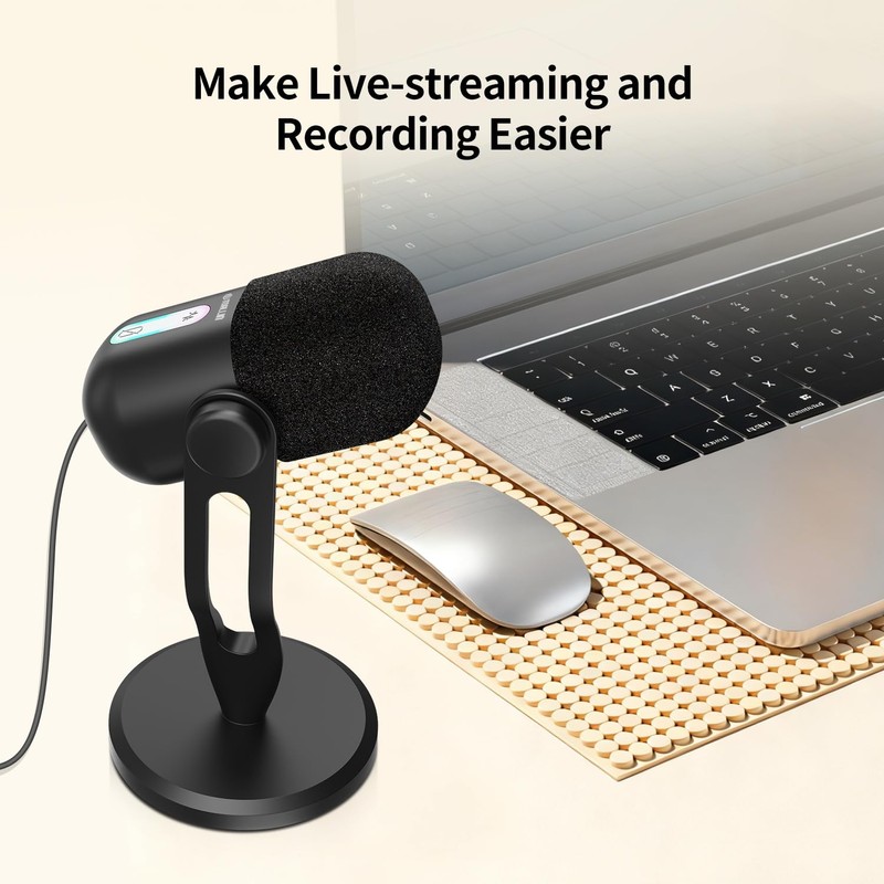TOALLIN CM60 - USB Condenser Microphone for Recording, Streaming, Podcasting,