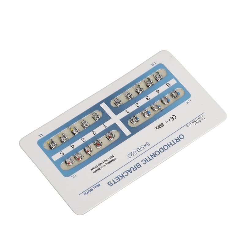 10 Sheets Teeth Brackets Mini Roth Bracket 0.022in 3 Hooks