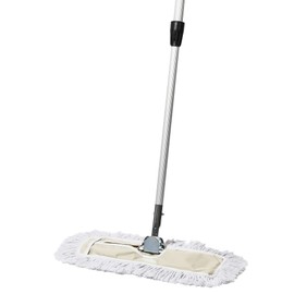 Tidy Tools Commercial Dust Mop – 18 Inch Floor Sweeper for Hardwood, Reusable Cotton Mop Head, Extendable Handle, Dry Mop for Floor Cleaning & Janitorial Supplies