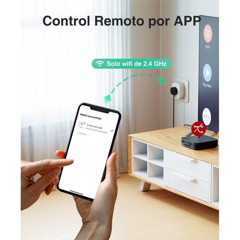 GHome Smart Intelligente WLAN-Steckdose mit USB, 16 A, Alexa Steckdose