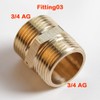 Threaded Fitting Double Nipple 2x Male Thread 3/4 Inch Blank