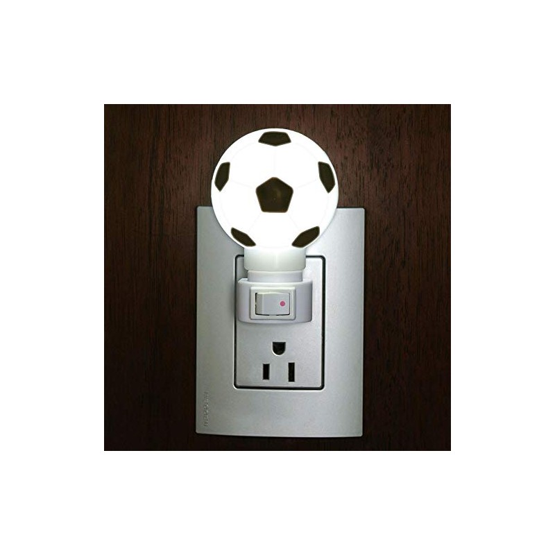 Lloyd's LP-86 Luz de Noche, Figura de Soccer, color Blanco/Negro,