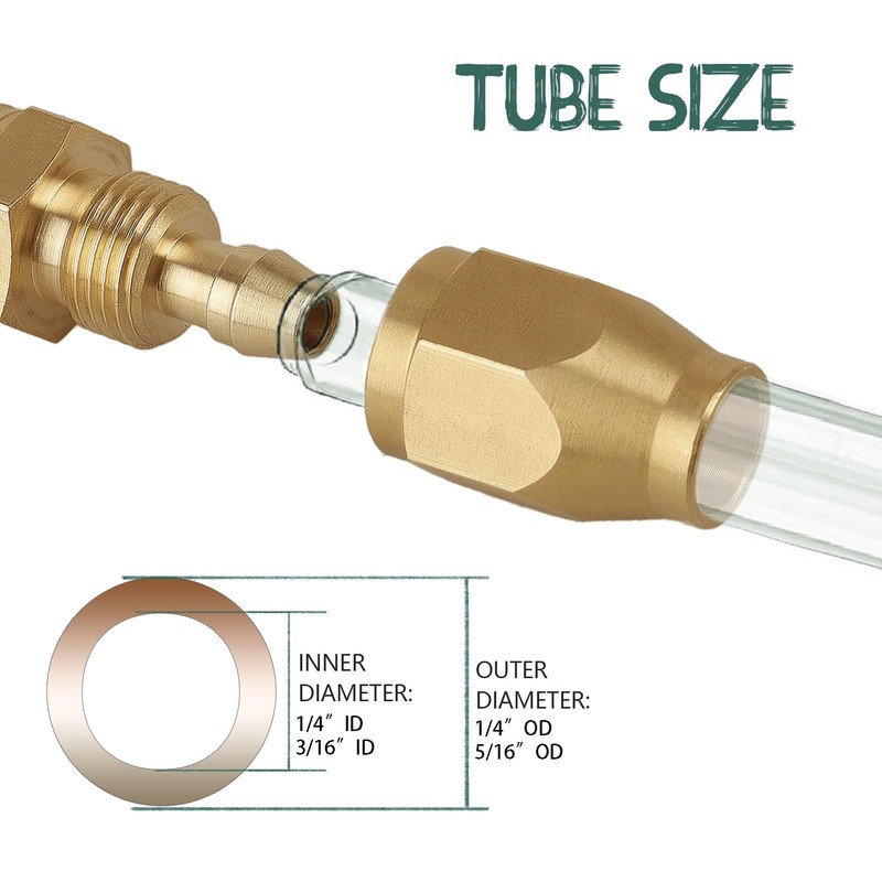 Xastro 4PCS Air Hose Repair Fitting, Brass Pneumatic Fitting For