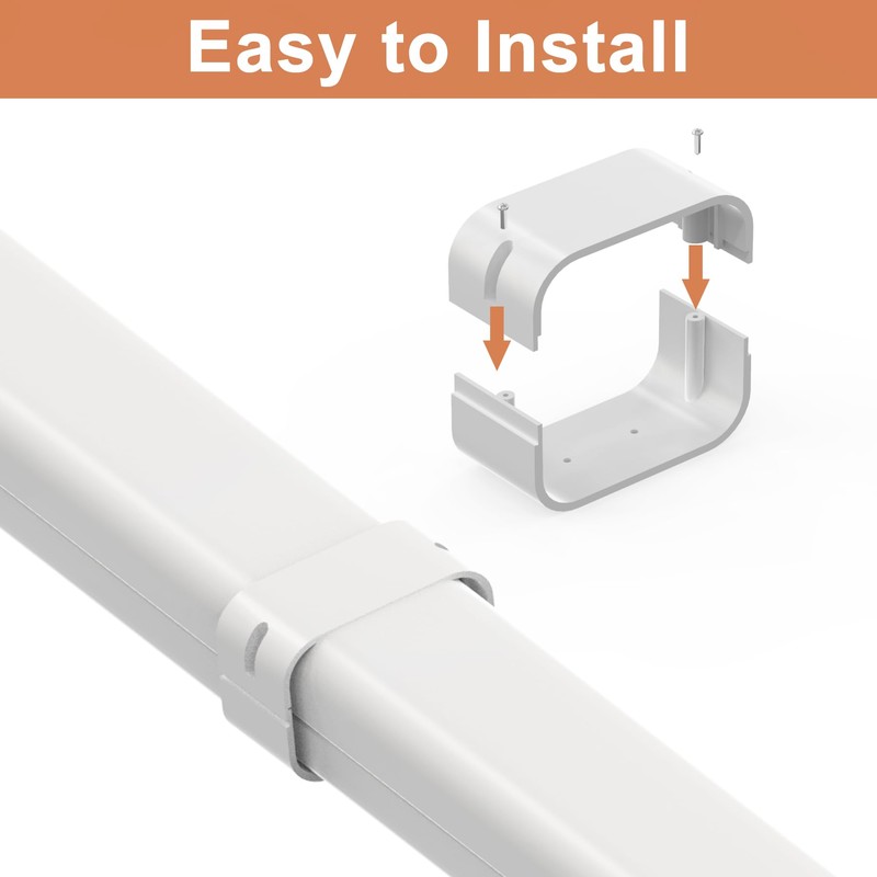 GCGOODS Decorative PVC Lineset Cover Kit Parts Accessories, 4" W