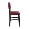 Linon FBA_ Monaco Stool, 24-Inch, Dark Red, 17.75"w x 19.5"d