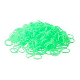 300 Green Loom Bands Refill Pack with Hook Tool and Clips Art Craft Friendship Bracelet Jewellery Making Childrens Game