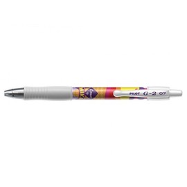 Pilot G2 07 Retractable Gel Ink Rollerball Pens 0.7mm Tip - Mika Design - Violet Ink (Pack of 6 Supplied Loose)