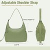 Nylon Crossbody Bags for Women Large Hobo Bag Green Designer