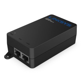 Linksys Gigabit Power Over Ethernet Plus Injector, 30W PoE+ Power Network Reaches Distances Up To 328 ft. (100M), LAPPI30W Black