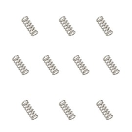 sourcing map Compression Spring 2 mm OD 0.3 mm Wire 5 mm Free Length 304 Stainless Steel Small Extension Spring for DIY Projects Home Shop Repairs (Silver Tone, Pack of 10)