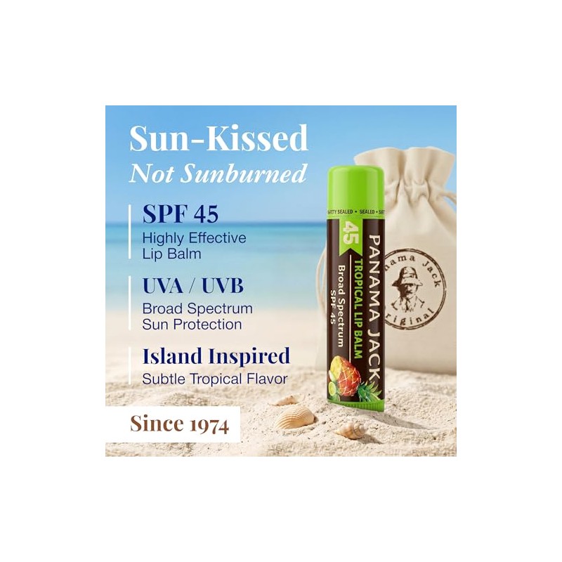 Panama Jack Bálsamo Labial Protector Solar - Spf 45, Paquete