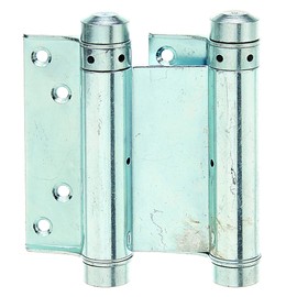 Gah-Alberts 411671 Double-Action Door Hinge Galvanised Raw Steel Height 100 mm in Self-Service Packaging