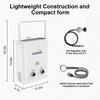 Hillhub Portable Propane Tankless 34,000BTU Water Heater, 1.32GPM Outdoor Shower