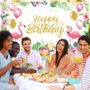 Happy Birthday Background - 6x4 Feet Female Birthday Decorations Flamingo