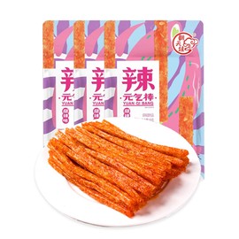 Fraunitsh Latiao Spicy Strips, Spicy Gluten Latiao Spicy Strip, Chinese Classic Spicy Leisure Latiao Snack Food, 大面筋, 辣条, Nostalgic Latiao Snack (Pack of 3, Spicy and sweet)