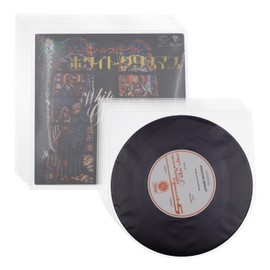 Vinyl Record Sleeves Combos 50 Pcs Vinyl Record Inner Sleeves and 50 Pcs Vinyl Record Outer Sleeves Anti-Static Plastic Protective Sleeves for 7 Inch Vinyl Records