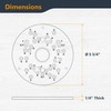POWERTEC Router Base Plate Acrylic 5-3/4" w/Screws & Predrilled Holes
