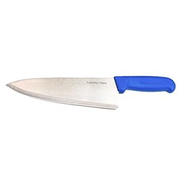 Columbia Cutlery 8 inchCommercial Chef Cook Knife - Blue Fibrox Handle - Razor Sharp and Dishwasher Friendly (8inch Blue Chef)