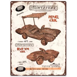 1962 Irwin Barbara Flintstone Pedal Car Metal Repro Sign 9x12 60179