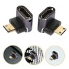 FELTECHELECTR 2pcs Video Adapter Angled Connector Female to Male Tv