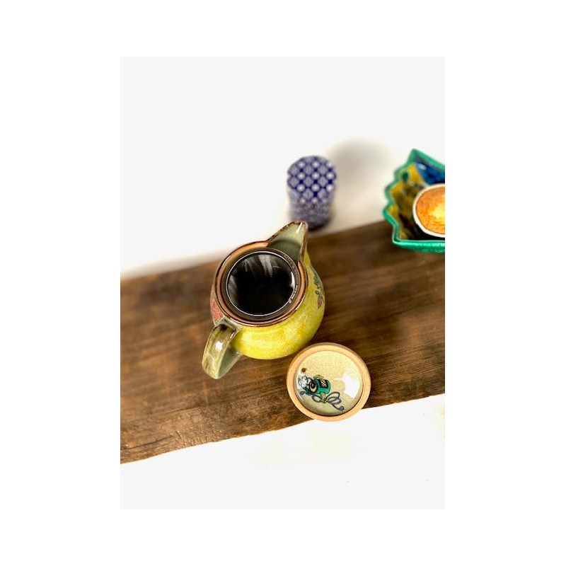 Kutani [Teapot/Teapot] Large, Dark Painted Peony [Back Picture]