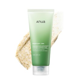 Anua Heartleaf Quercetinol Pore Deep Cleansing Foam Facial Cleanser for Double Cleansing, BHA, Hyaluronic Acid, Glycerin, Face Wash, Blackhead Remover, Korean Skincare, 5.07 fl.oz