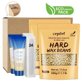 Thick Hair Formula Wax Beads for Coarse Hair Removal, Sensitive Skin, Full Body, Face, Brazilian Bikini, Legs, Home Wax Kit with 2.2 lb & 60g Care Cream & 24 Applicator Sticks for Women Men