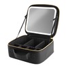 iHome Travel Makeup Bag with LED Mirror, Makeup Organizer with