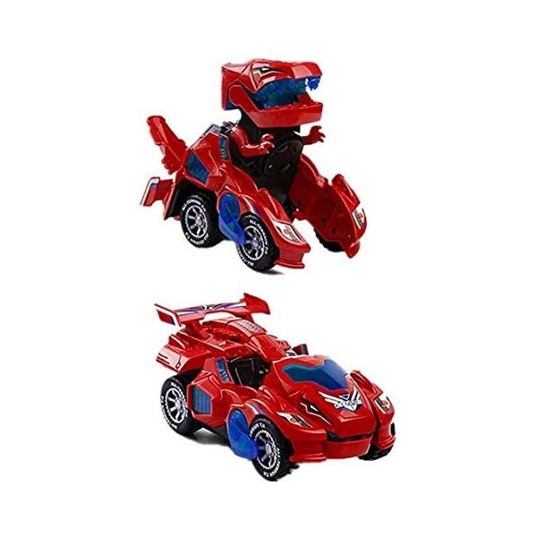 Transforming Dinosaur Toys,Toys Car,Glow Rack Tracks Car, Transforming Dinosaur Car,Automatic