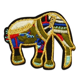 Expo International Lana Elephant Iron On Embroidered Patches/Appliques, Multi Colors