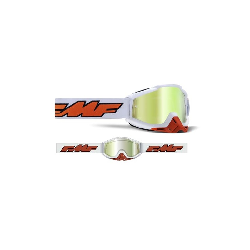 PRORACER FMF Powercore Motocross Goggles for Motorcycle Pit Bike (White