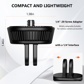 VRIG Tripod Mount Adapter,Plastics Mount Adapter,¼-20 Conversion Adapter for Tripod Adapter Mount,Suitable for GoPro Hero/ Insta360 X3/ Sjcam/Action Camera and Other Standard 1/4 inch Accessories