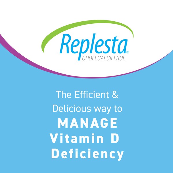 Replesta 50,000 IU Vitamin D3 Cholecalciferol, for Vitamin D Deficiency,