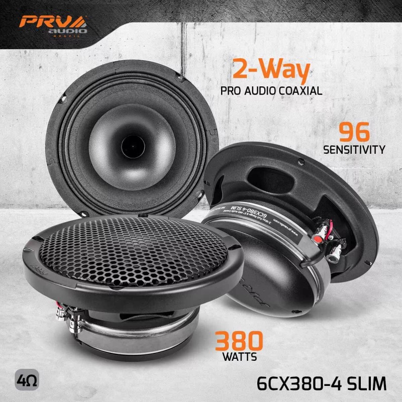 PRV 6.5" 2-Way Coaxial Full Range Speaker 380W 4 Ohm
