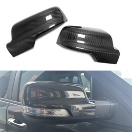 2pcs Car Side Mirror Cover for Dodge Ram 1500 TRX 2019 2020 2021 2022 2023, Genuine Carbon Fiber Rearview Mirror Caps