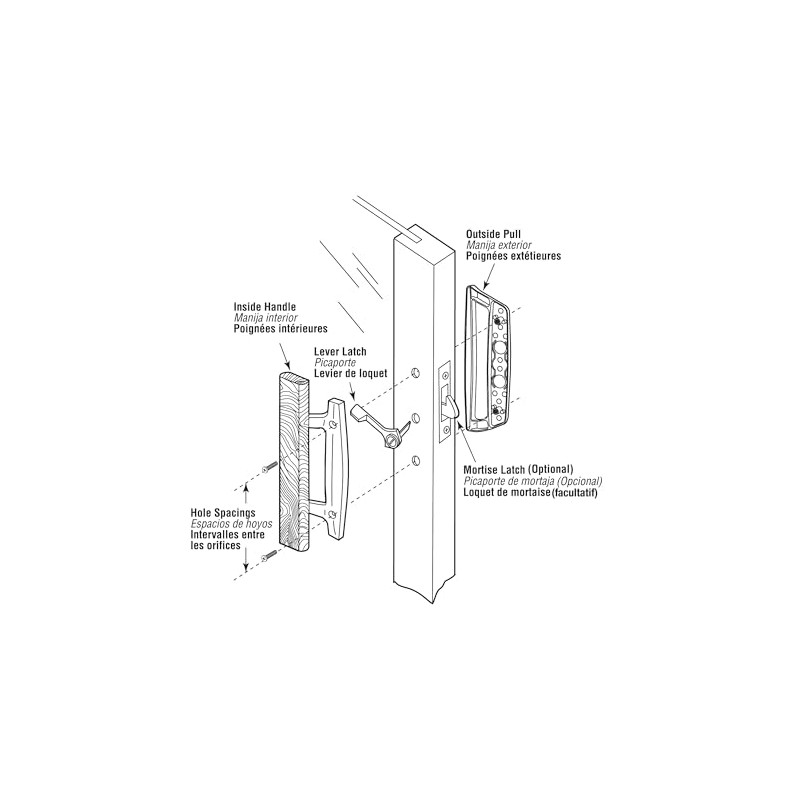 Prime-Line C 1131 Sliding Glass Door Handle Set – Replace