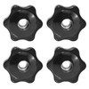 Aifeier ET 4 Pcs 1/4"-20 Inch Knob Black Nylon Screw-On