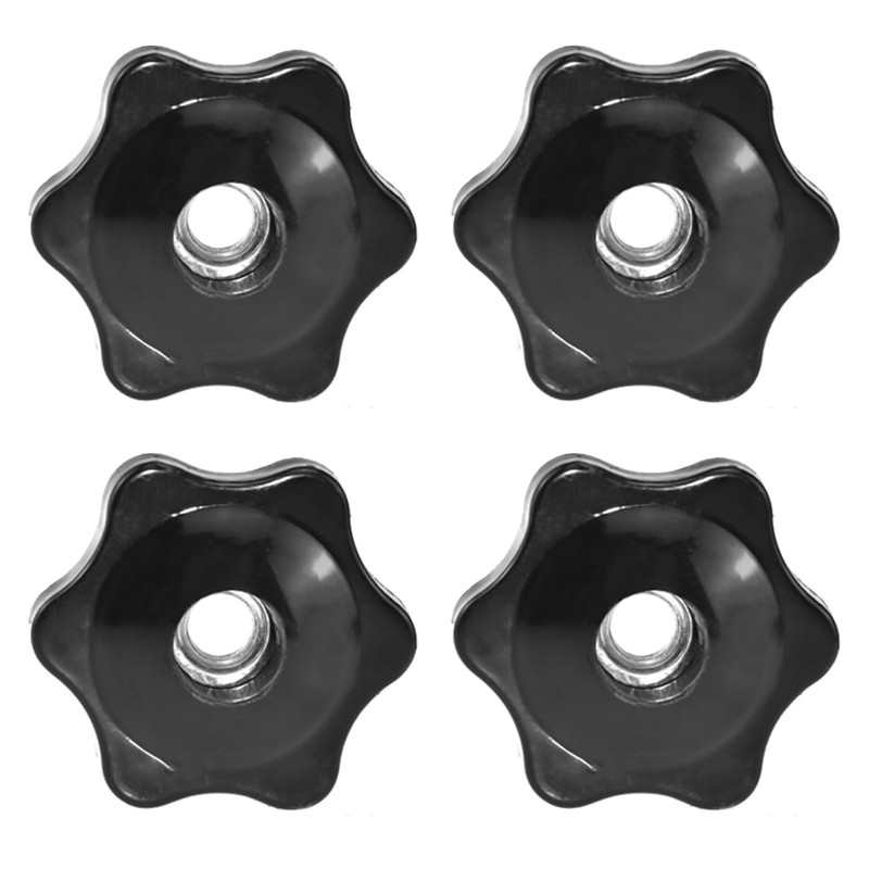 Aifeier ET 4 Pcs 1/4"-20 Inch Knob Black Nylon Screw-On