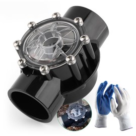 7305 Swimming Pool Check Valve Replacement for Jandy 2-Inch to 2-1/2-Inch 180-Degree Check Valve for Pools and Spas Straight Through Flow (Black)