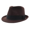 Decentron Men's Wool Felt Winter Hat Short Brim Fedora Hat