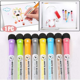 Enyolidimk Magnetic Whiteboard Markers With Erase Fine Tip Dry Erase Markers,Magnetic Whiteboard Pen Writing Drawing Erasable Board Marker Office Supplies,Dry Erase and Wet Erase Markers (Brown)