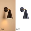 MWZ Modern Black Wall Sconces Lighting, 2 Pack Gold Rustic