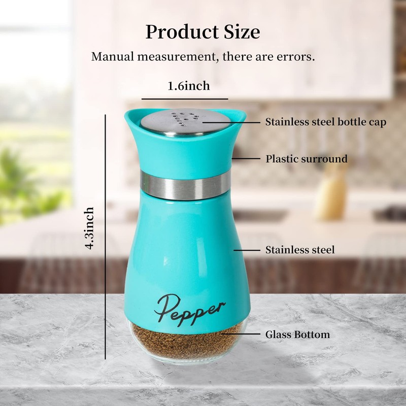 2 Pack Salt & Pepper Shakers Set, Refillable Salt Pepper