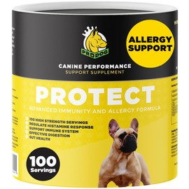 ProDog Protect Dog Itchy Skin Relief Allergy Supplement, 100 Servings, Improve Gut Health & Immunity to Target All Itch Spots: Itchy Skin, Hot Spots, Paw Licking, Tear Staining, Ear Odour, Scratching