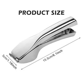 Premium Garlic Press, Heavy Duty Easy-to-Clean Garlic Mincer & Crusher, Effortless Peeling & Crushing, Dishwasher Safe Kitchen Gadget‌