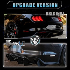 VANKUB Rear LED Side Marker Lights for Ford Mustang 2015-2023, Fo-rd Smoked Lens Side Bumper Marker Lights, Mus-tang White LED Turn Signal Lamps, 2 PCS